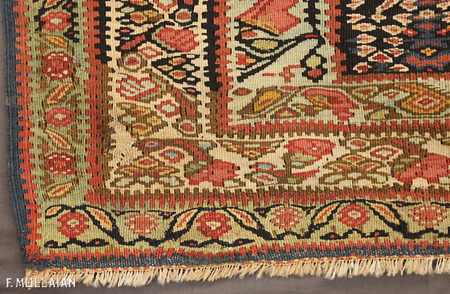 Antigua Persa Kilim Senneh n°:54798824